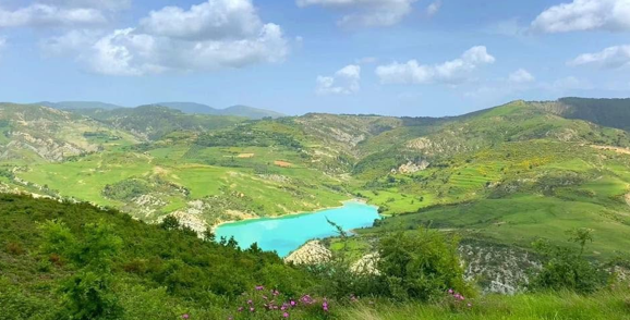 Landscape, the Hills of Mallakastra and the Lumara Lakes